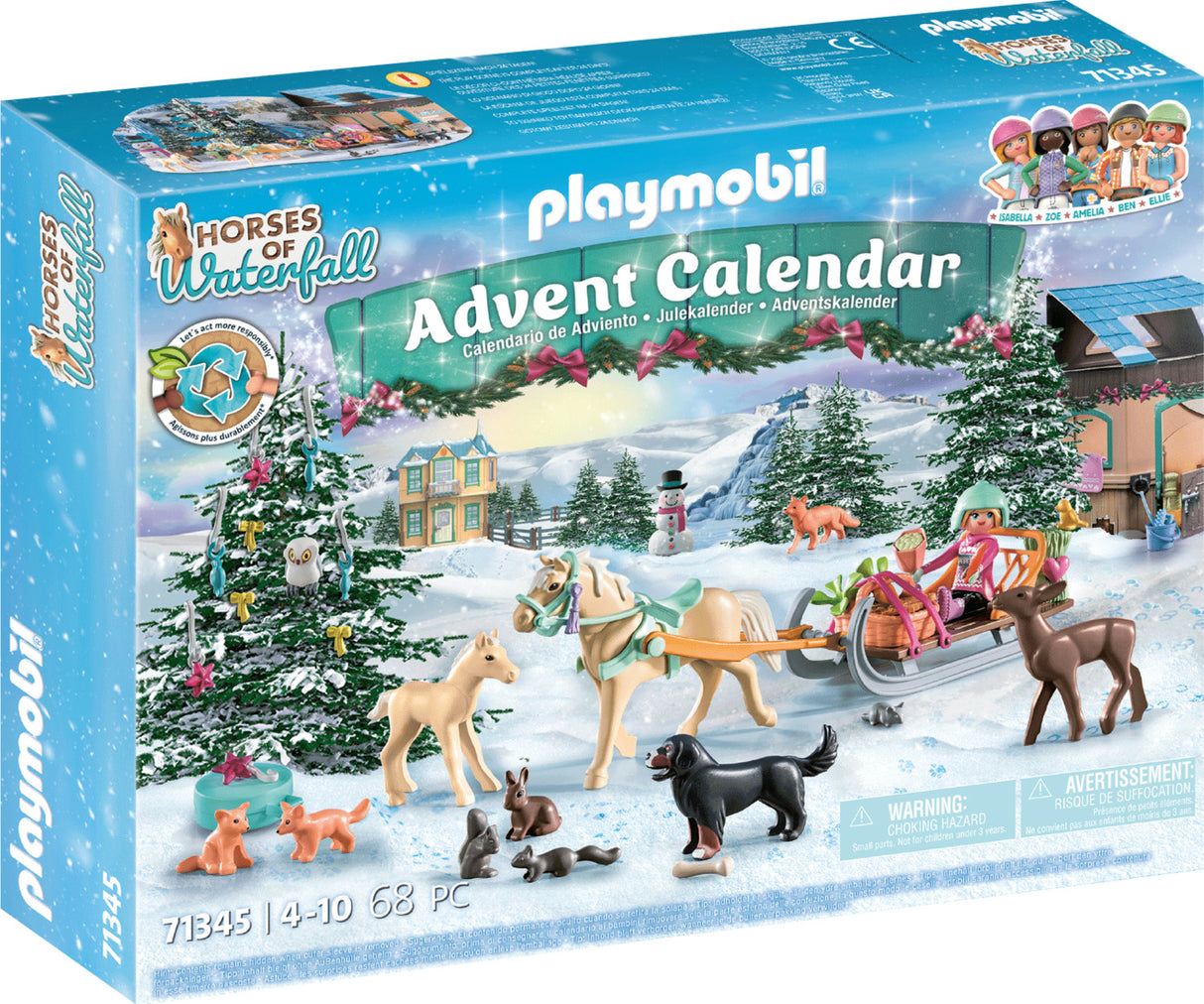 Playmobil Advent Calendar Horses of Waterfall - Christmas Sleigh Ride