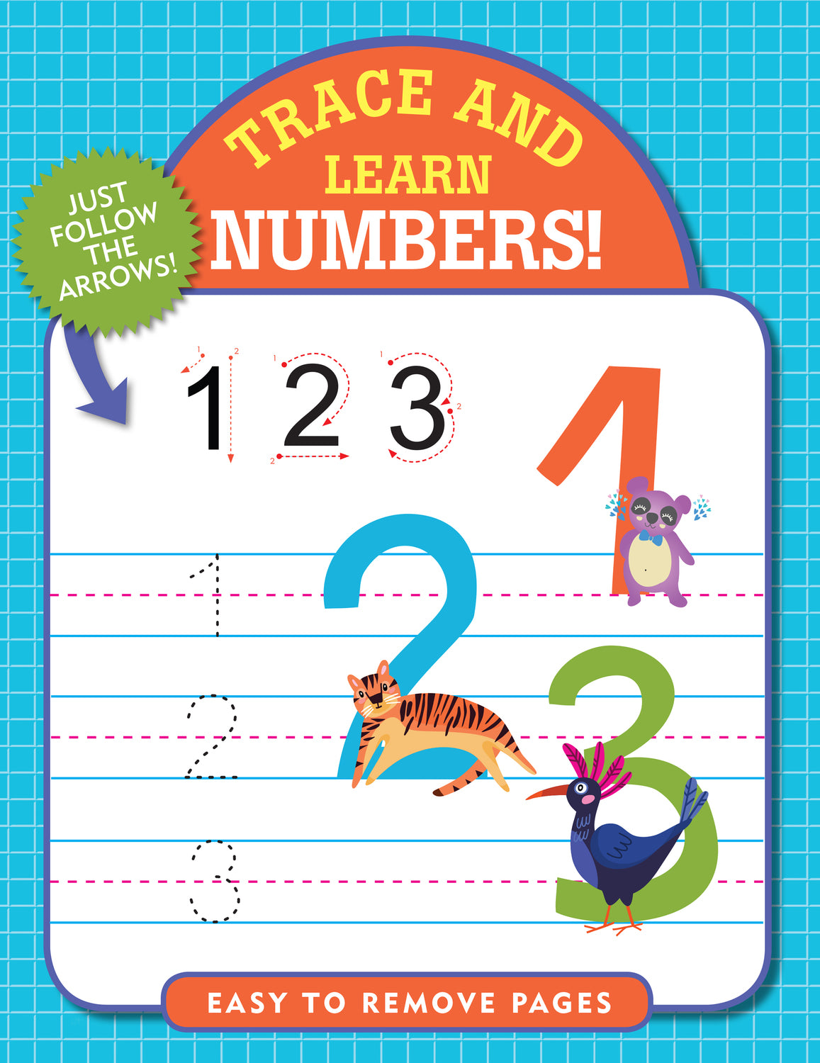 Trace and Learn Numbers!: Just follow the arrows!