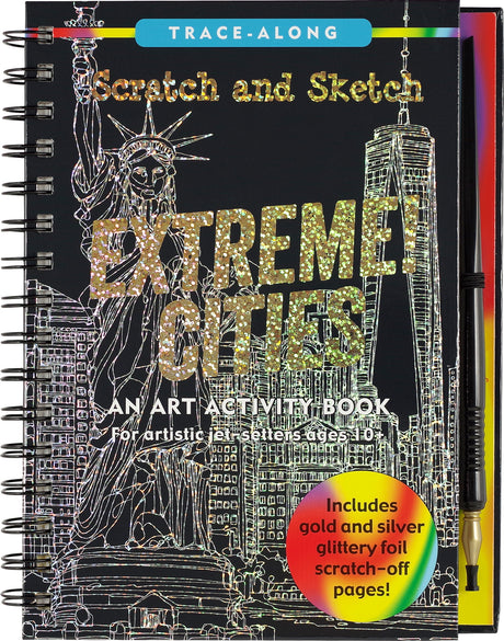 Scratch & Sketch Extreme Cities (Trace-Along): An Art Activity Book for Artistic Jet-Setters Ages 10+