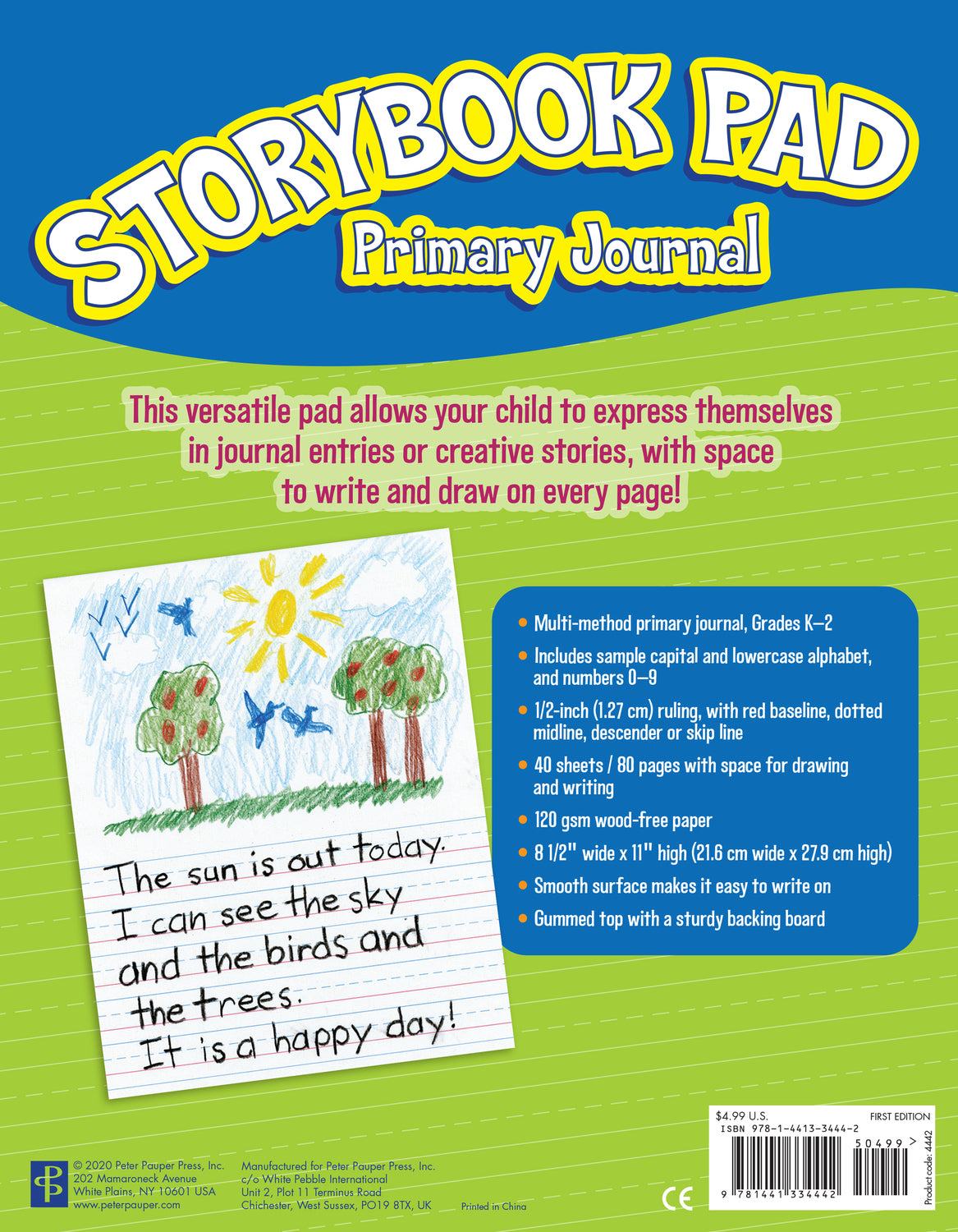 Storybook Pad: Primary Journal: Create a story on every page!