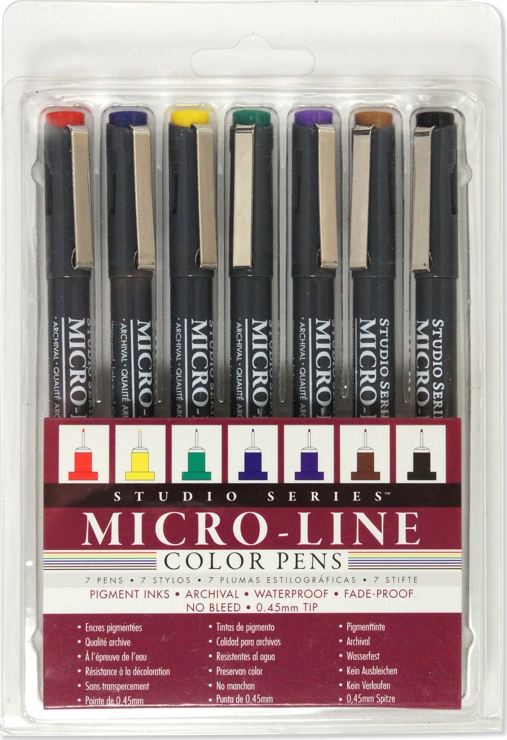 Studio Series Colored Micro-Line Pen Set (Set Of 7)