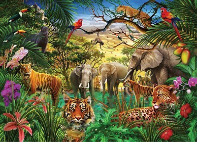 Jungle Life 1000 Piece Jigsaw Puzzle