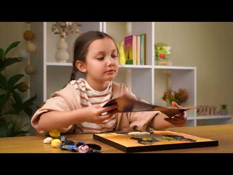 OKTO Sensory Art Coloring with Clay Set by Numbers Cat