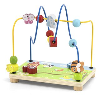 Farm wooden bead maze for toddlers