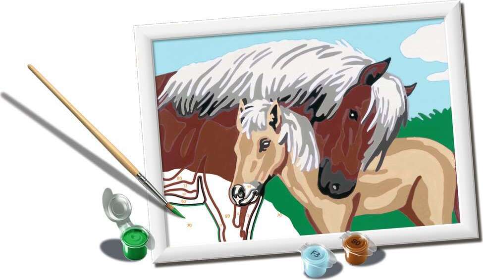 CreArt: Paint-By-Number Mother & Foal 5x7