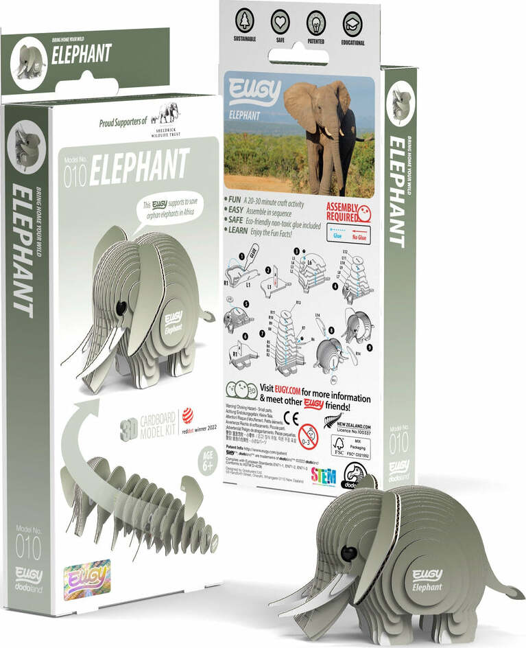 EUGY Elephant 3D Puzzle