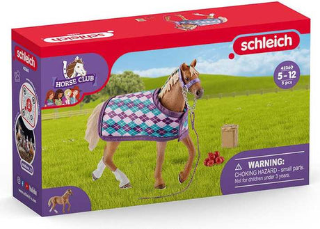 English Thoroughbred With Blanket 4 Piece Playset