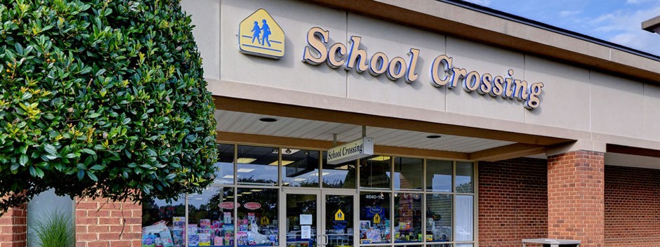 school crossing storefront