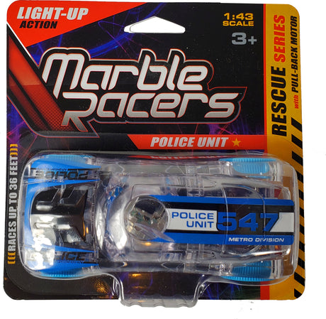 Pull-Back Marble Racer - Police Unit