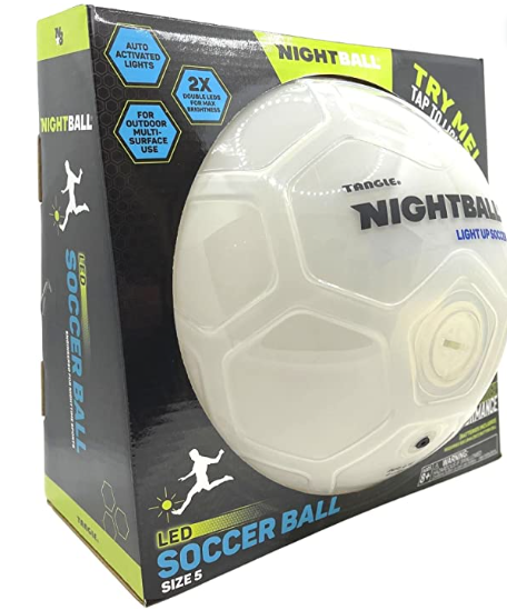 NightBall Inflated Soccer Ball - White