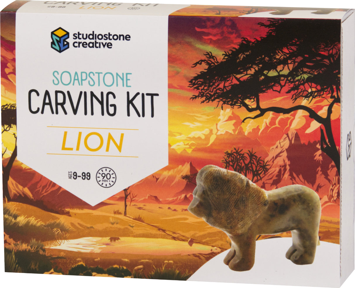 Lion Soapstone Carving Kit