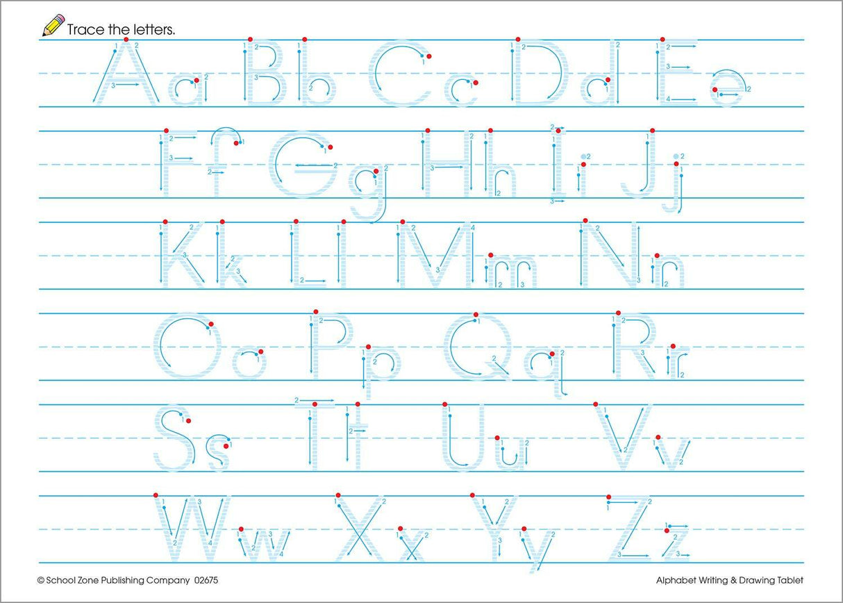 Alphabet Writing & Drawing Tablet Workbook