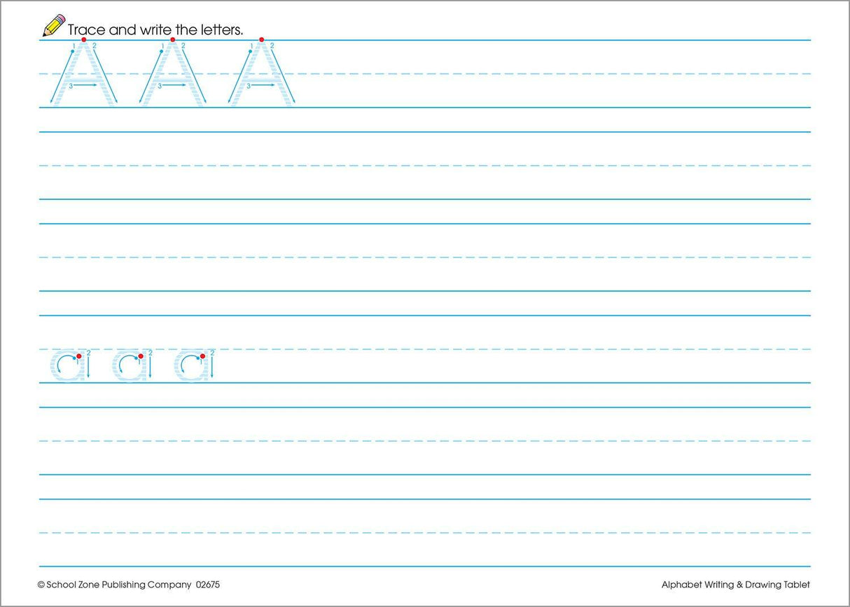 Alphabet Writing & Drawing Tablet Workbook