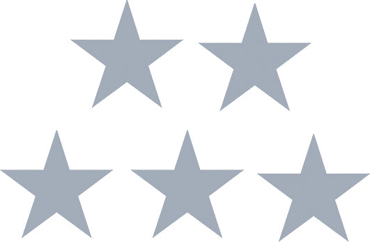 Silver Stars Foil Stickers