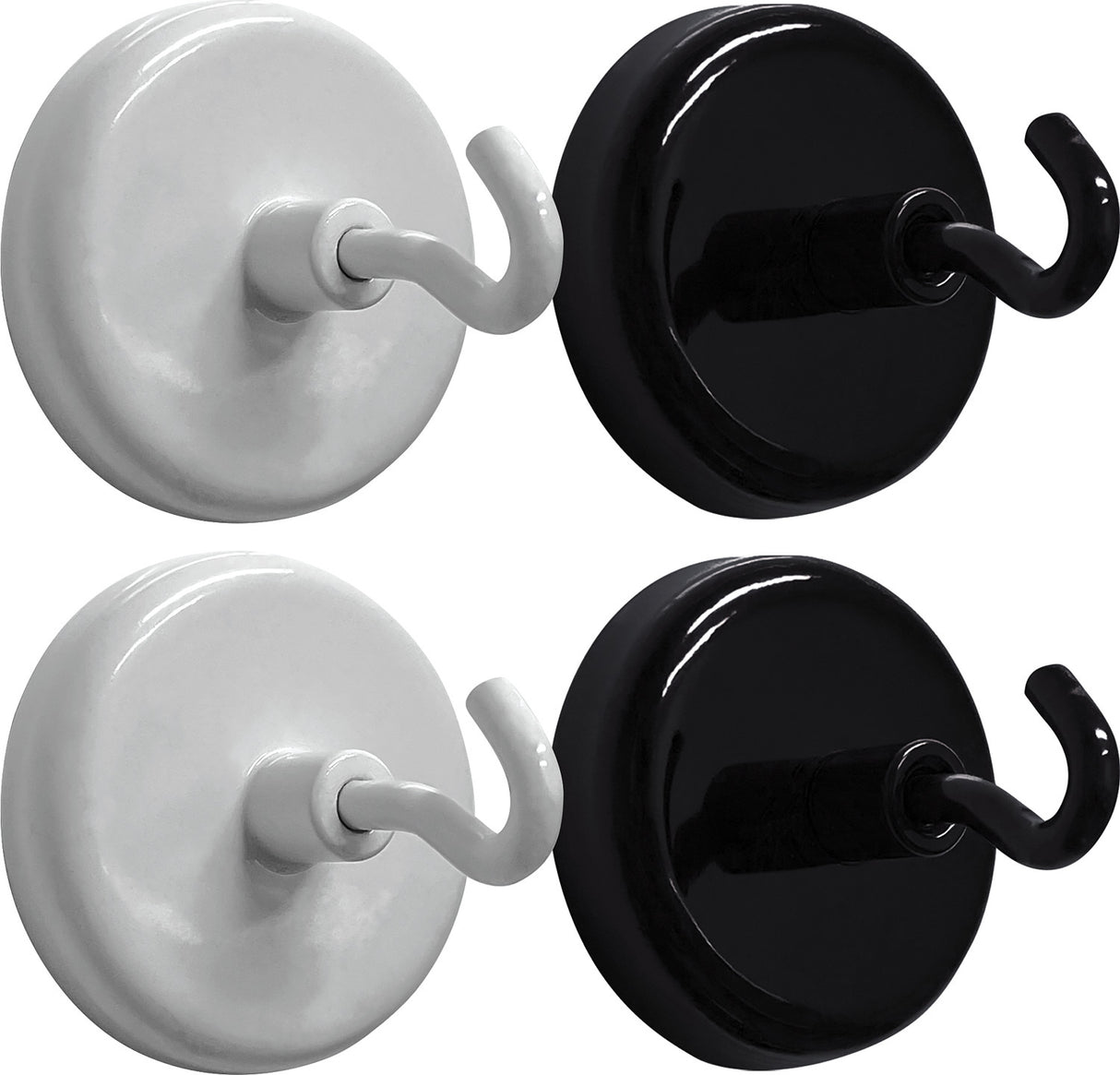 Black and White Magnetic Hooks