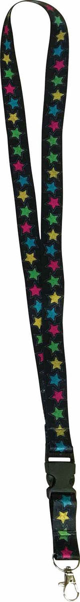 Chalkboard Brights Stars Lanyard