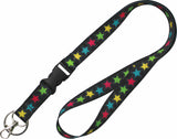 Chalkboard Brights Stars Lanyard