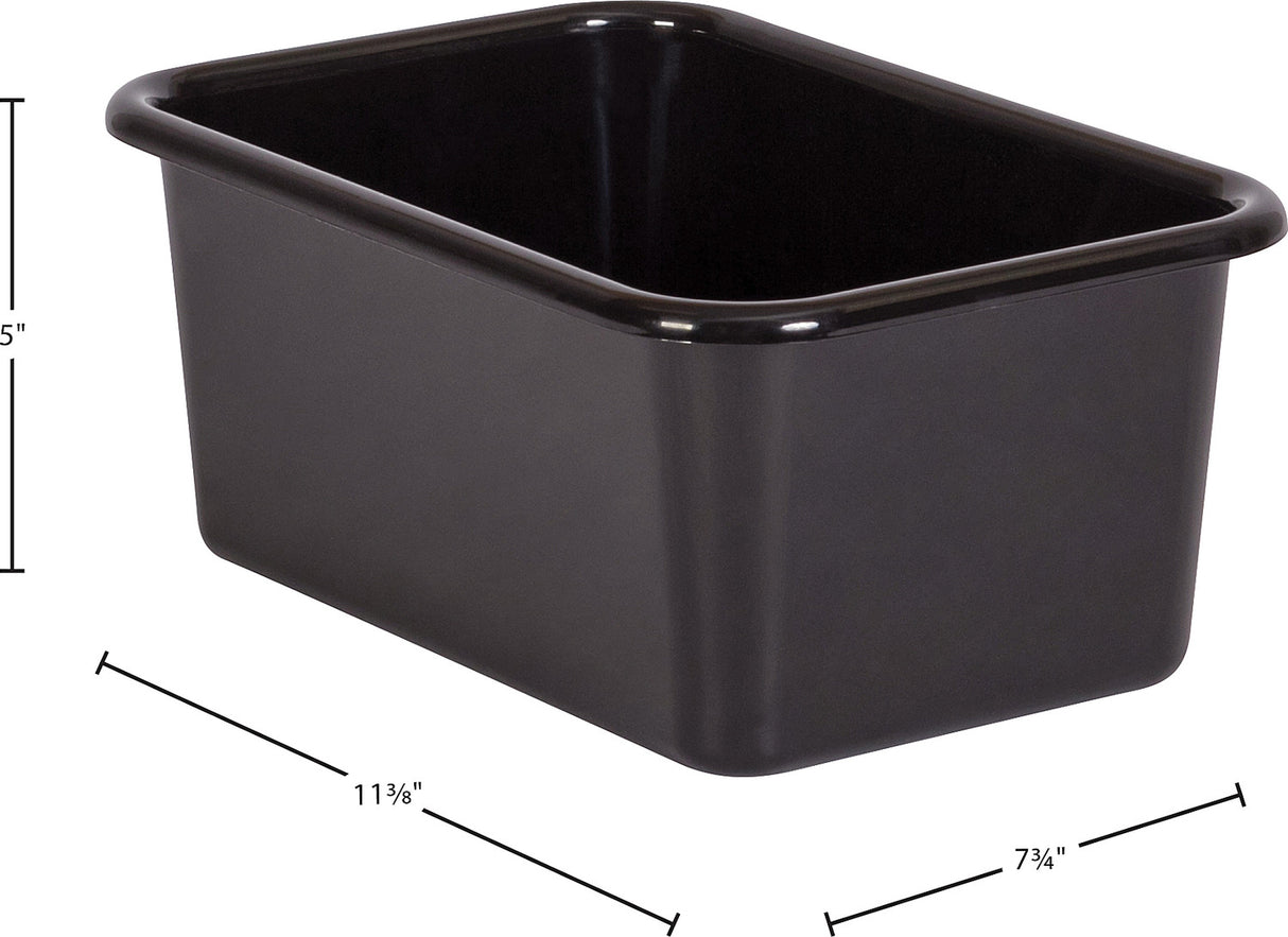 Black Small Plastic Storage Bin