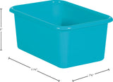 Teal Small Plastic Storage Bin