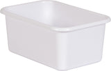 White Small Plastic Storage Bin