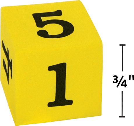 Foam Numbered Dice (1–6)