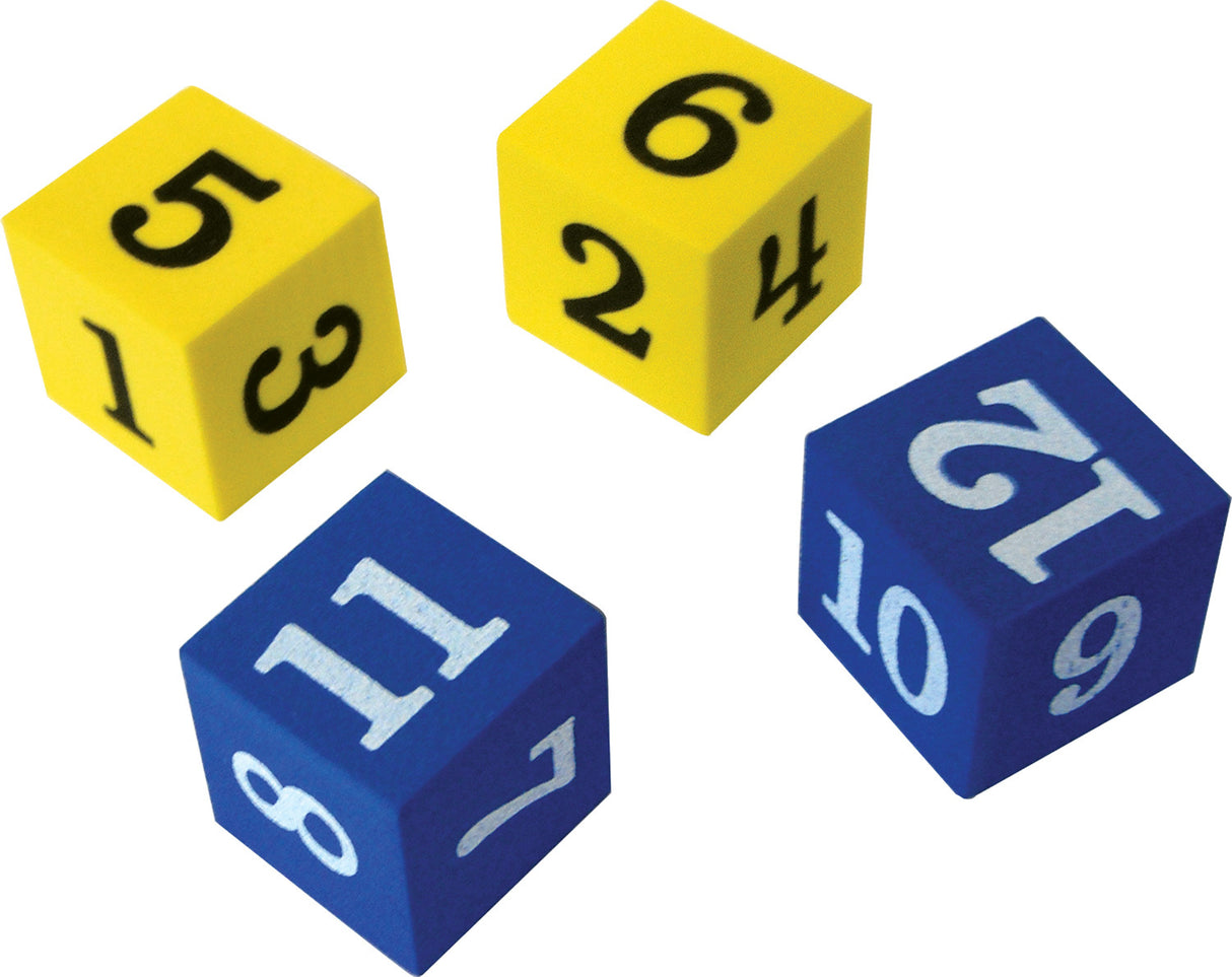 Foam Numbered Dice (1–12)