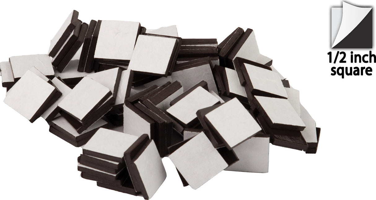 Adhesive Magnetic Squares (1/2" sq)