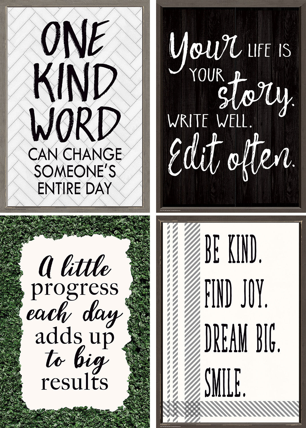 Modern Farmhouse Poster Set (4)