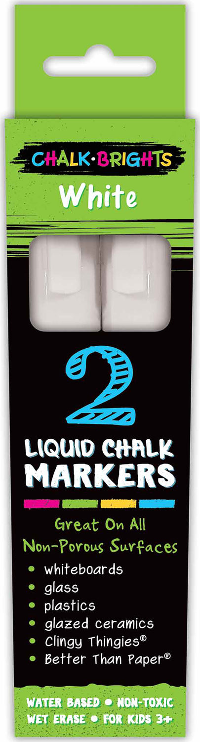 Chalk Brights White Liquid Chalk Markers (2 per pack)