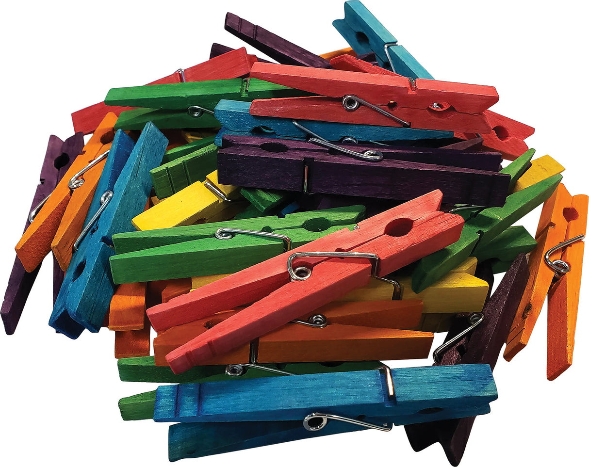 Stem Basics: Multicolor Clothespins - 50 Count