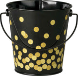 Black Confetti Bucket