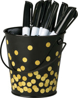 Black Confetti Bucket