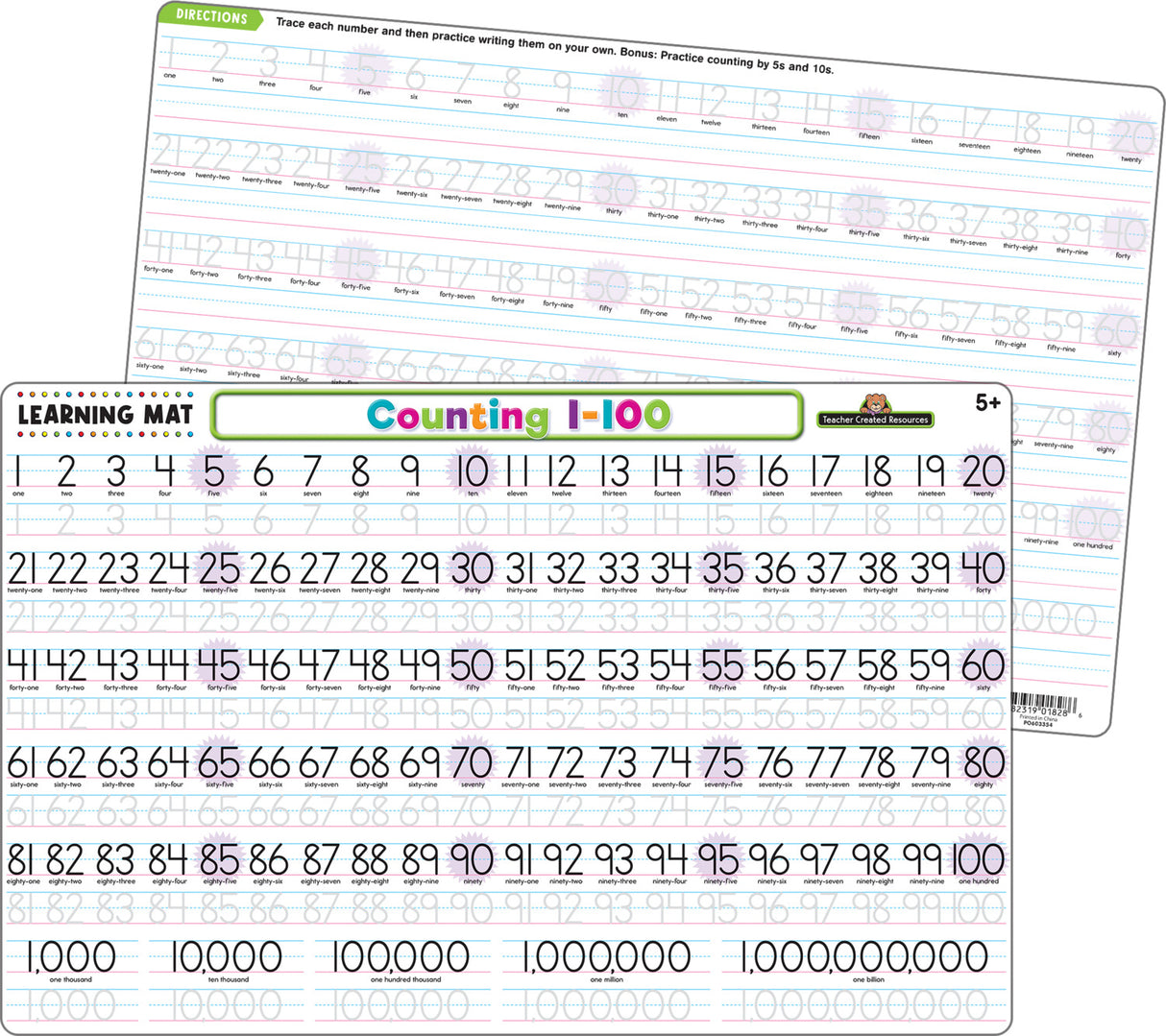 Counting 1–100 Learning Mat