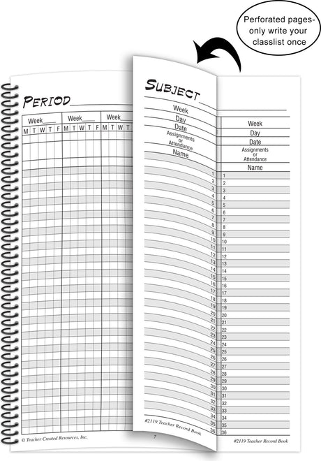 Chalkboard Teacher Record Book