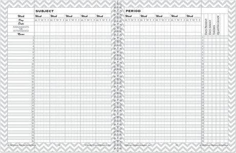 Lime Chevrons and Dots Lesson Plan & Record Book