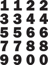 Black Numbers Stickers