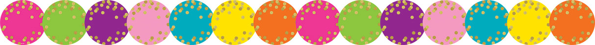 Confetti Circles Die-Cut Border Trim