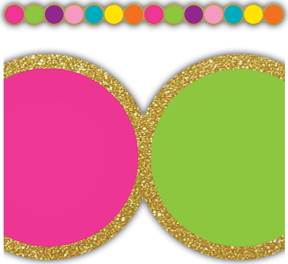 Confetti Circles Die-Cut Border Trim