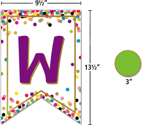 Confetti Pennants Welcome Bulletin Board