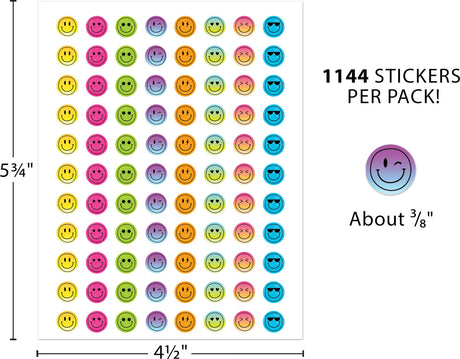 Brights 4Ever Smiley Faces Mini Stickers Valu-Pak