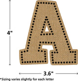 Burlap Bold Block 4" Letters Combo Pack