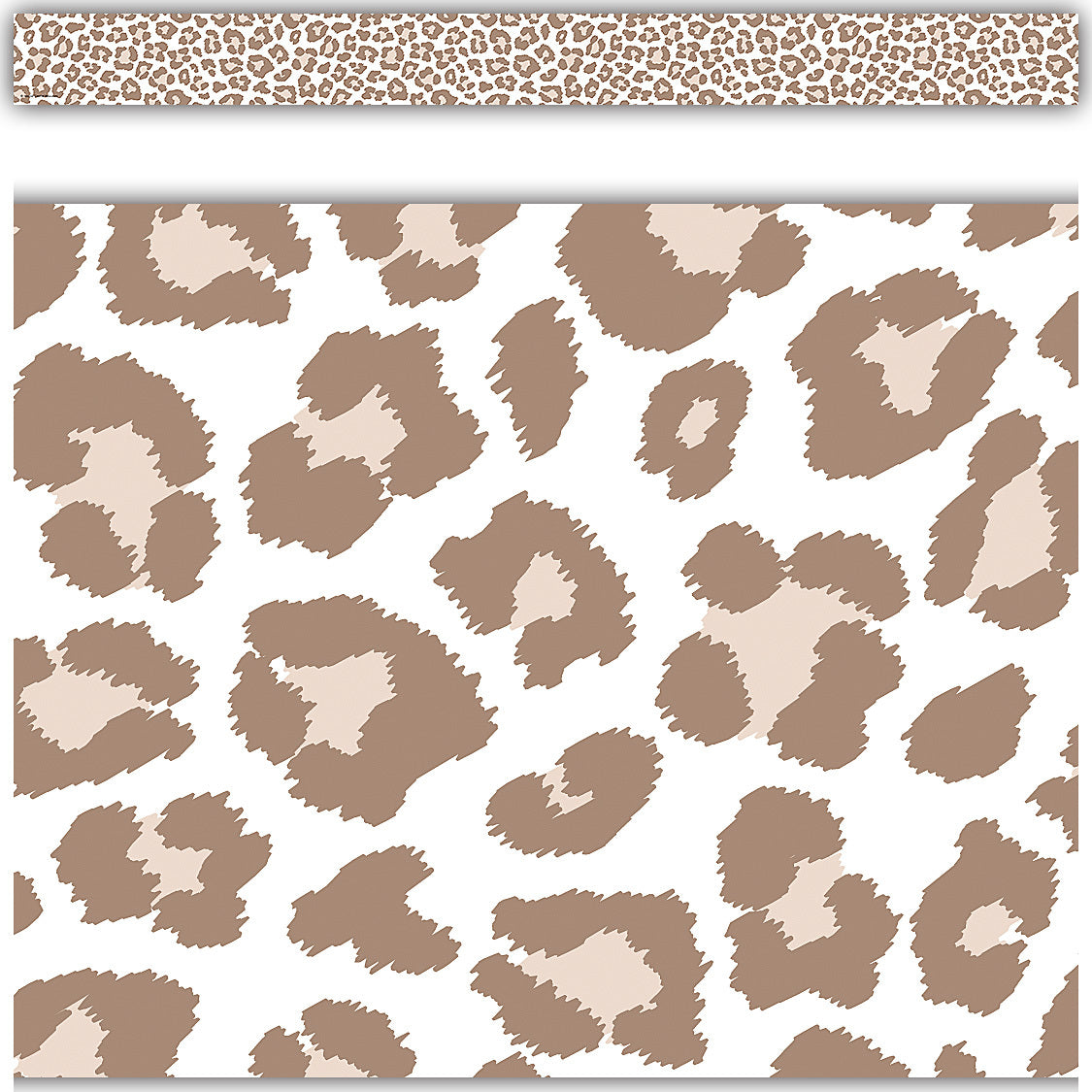 Blush Leopard Print Straight Border Trim