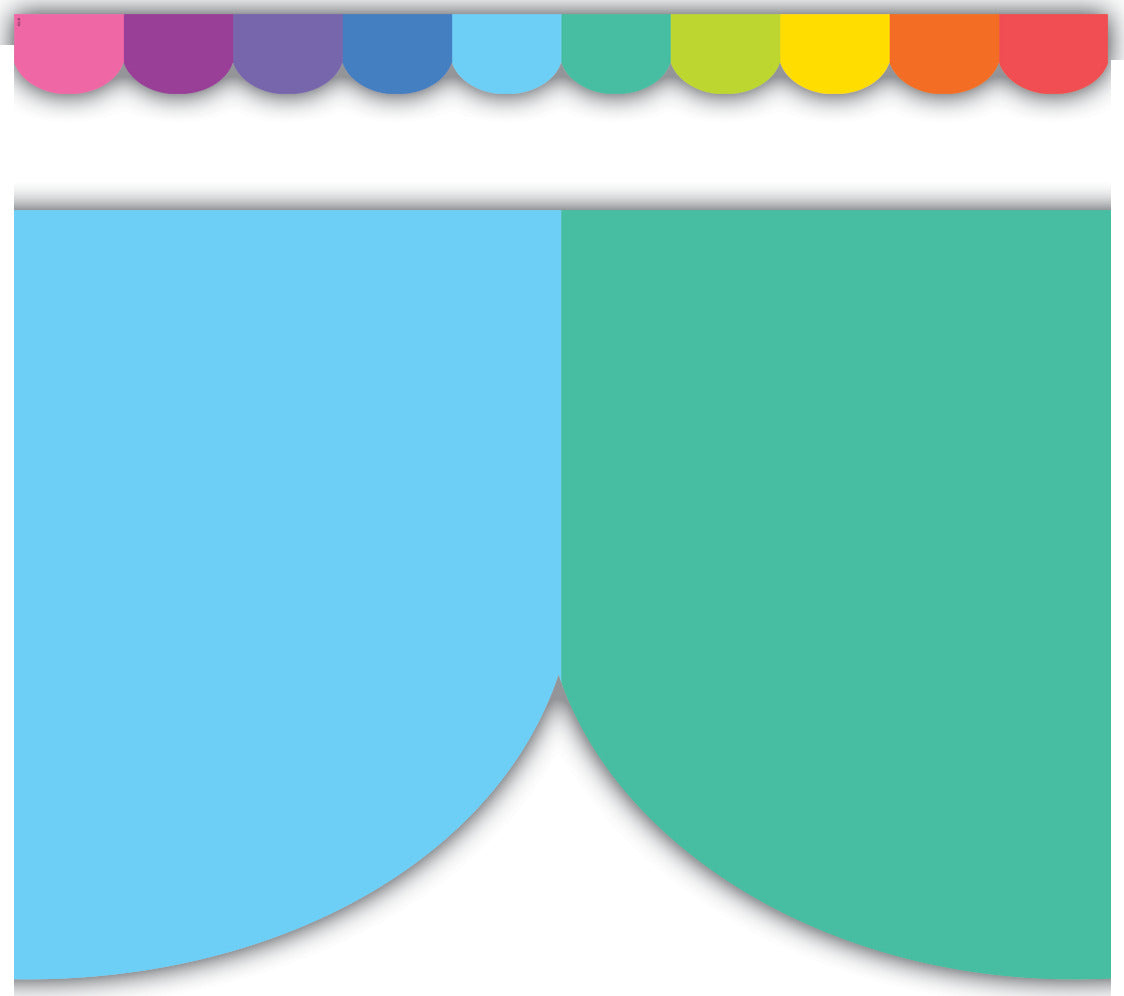 Colorful Scalloped Die-Cut Border Trim