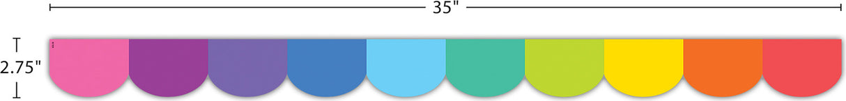 Colorful Scalloped Die-Cut Border Trim