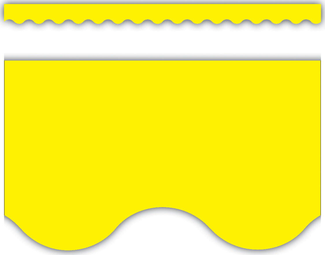 Yellow Scalloped Border Trim