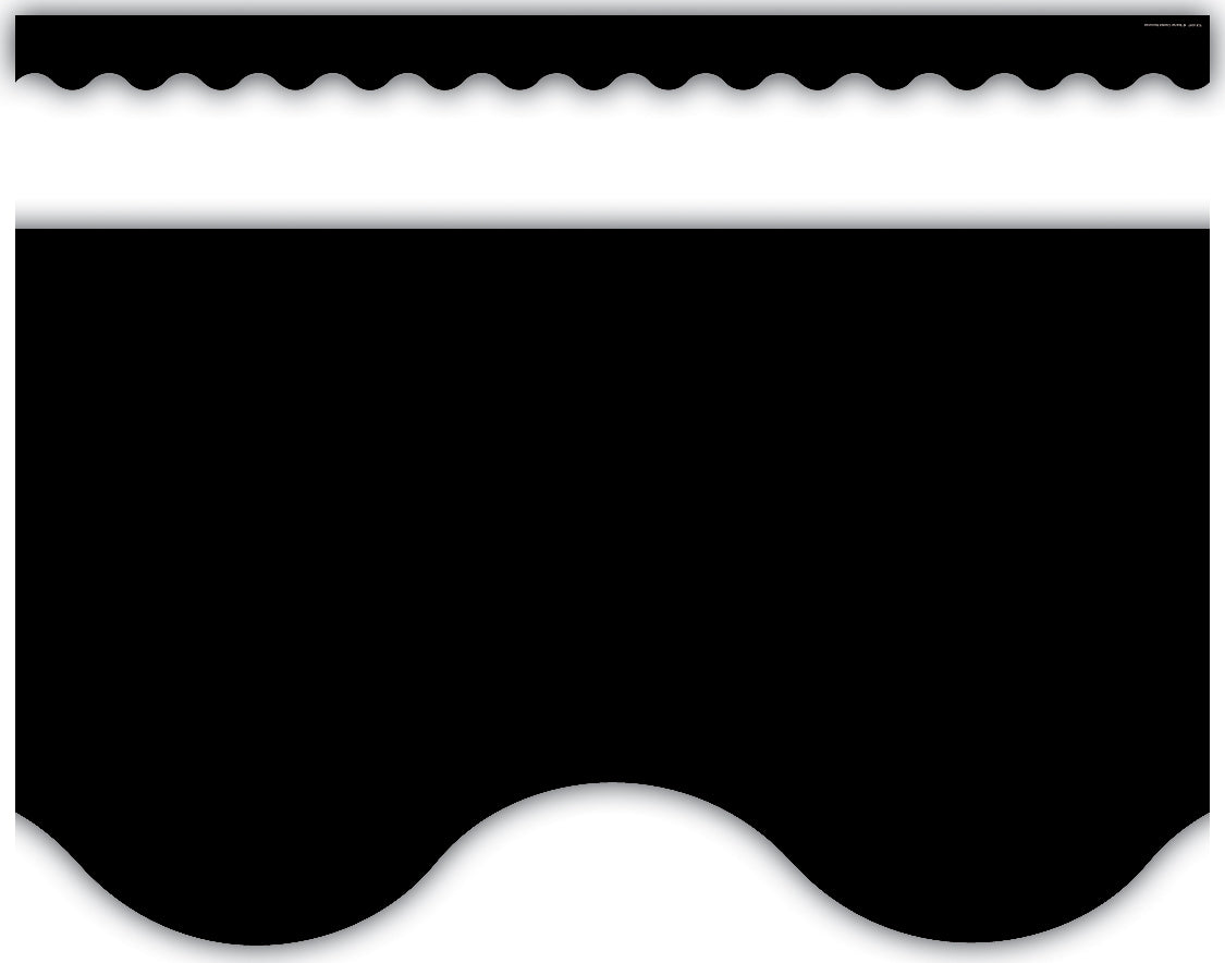 Black Scalloped Border Trim