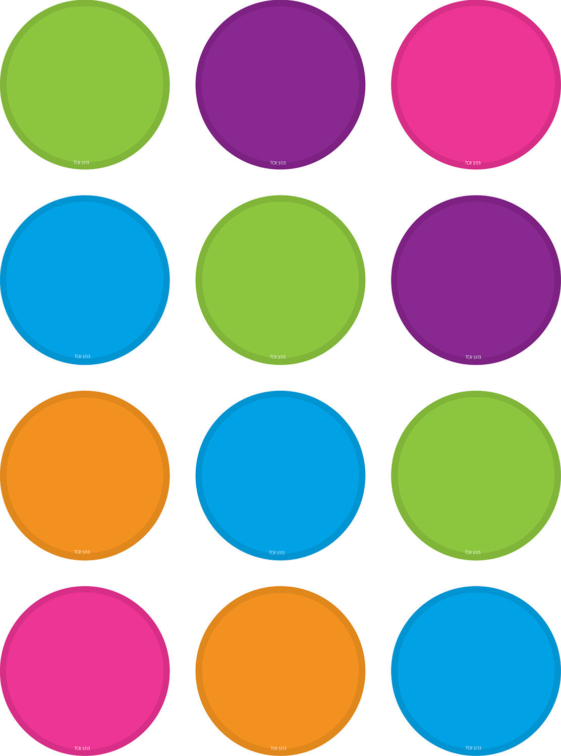 Bright Colors Circles Mini Accents