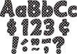 Black Polka Dots Funtastic 4" Letters Combo Pack