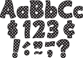 Black Polka Dots Funtastic 4" Letters Combo Pack