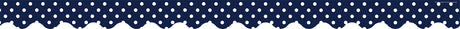 Navy Polka Dots Scalloped Border Trim